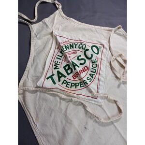Vintage Tabasco Pepper Sauce Apron McIlhenny Co Avery Island Linenwear USA Made